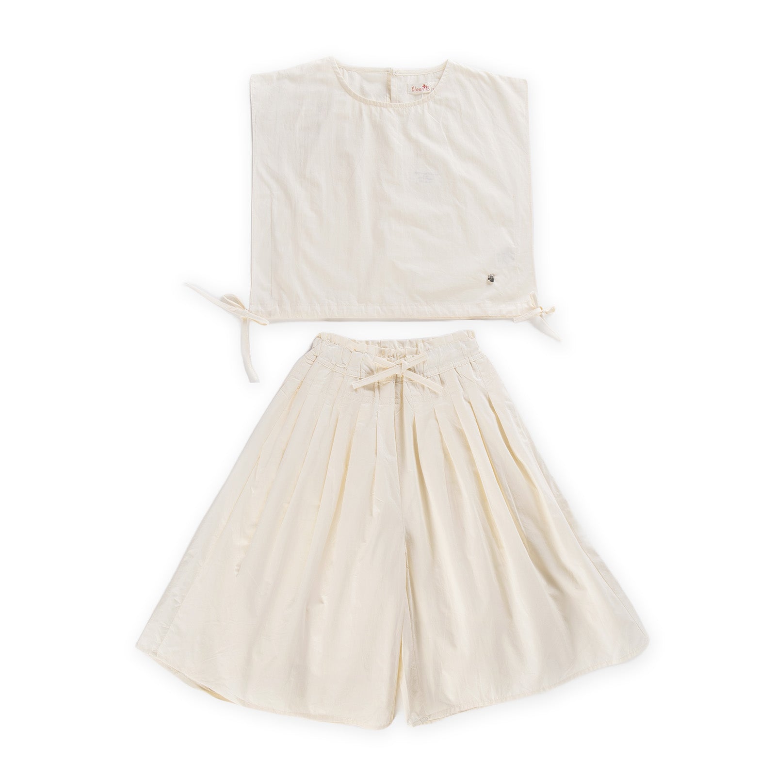 Amora Top and Skirt Off-White Set