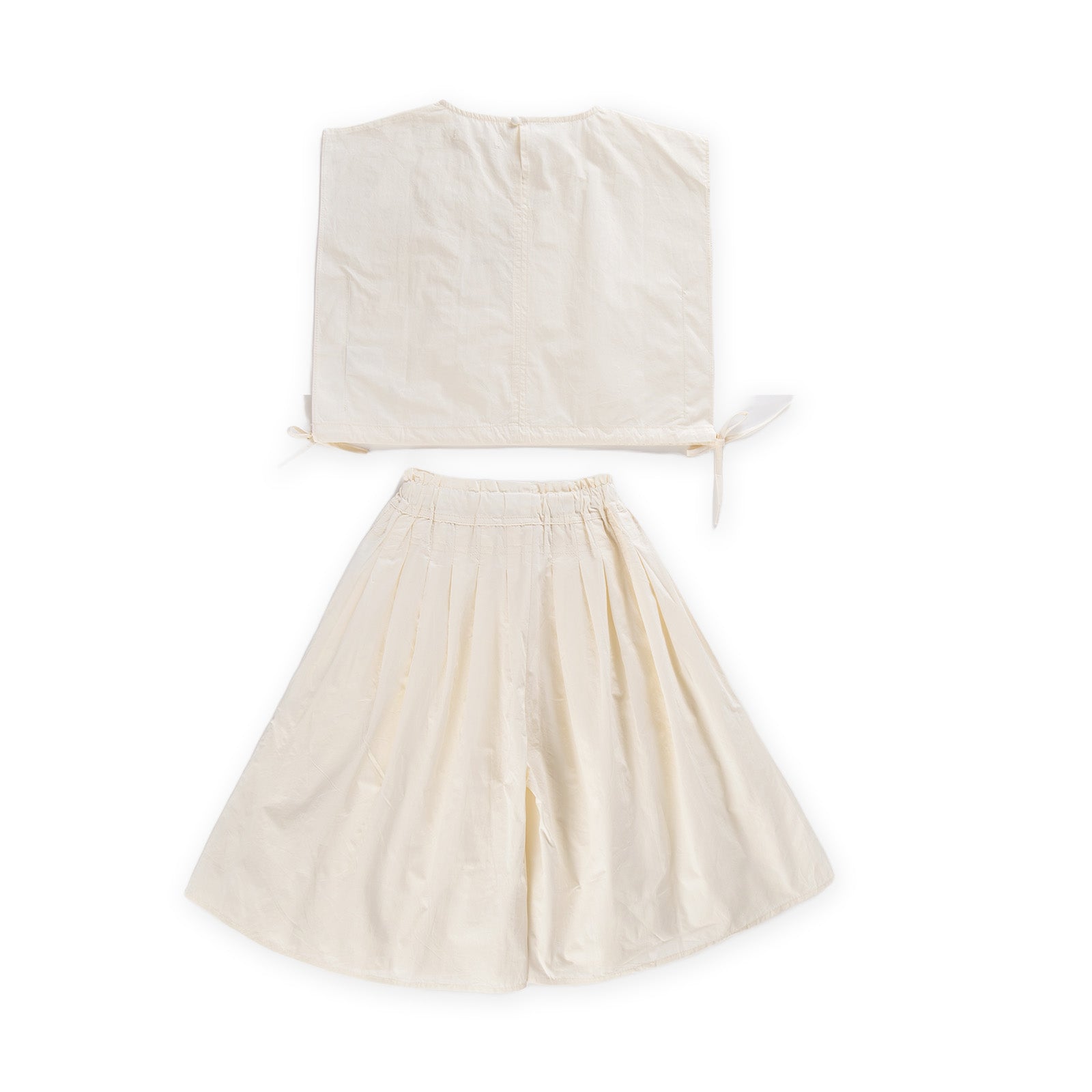 Amora Top and Skirt Off-White Set
