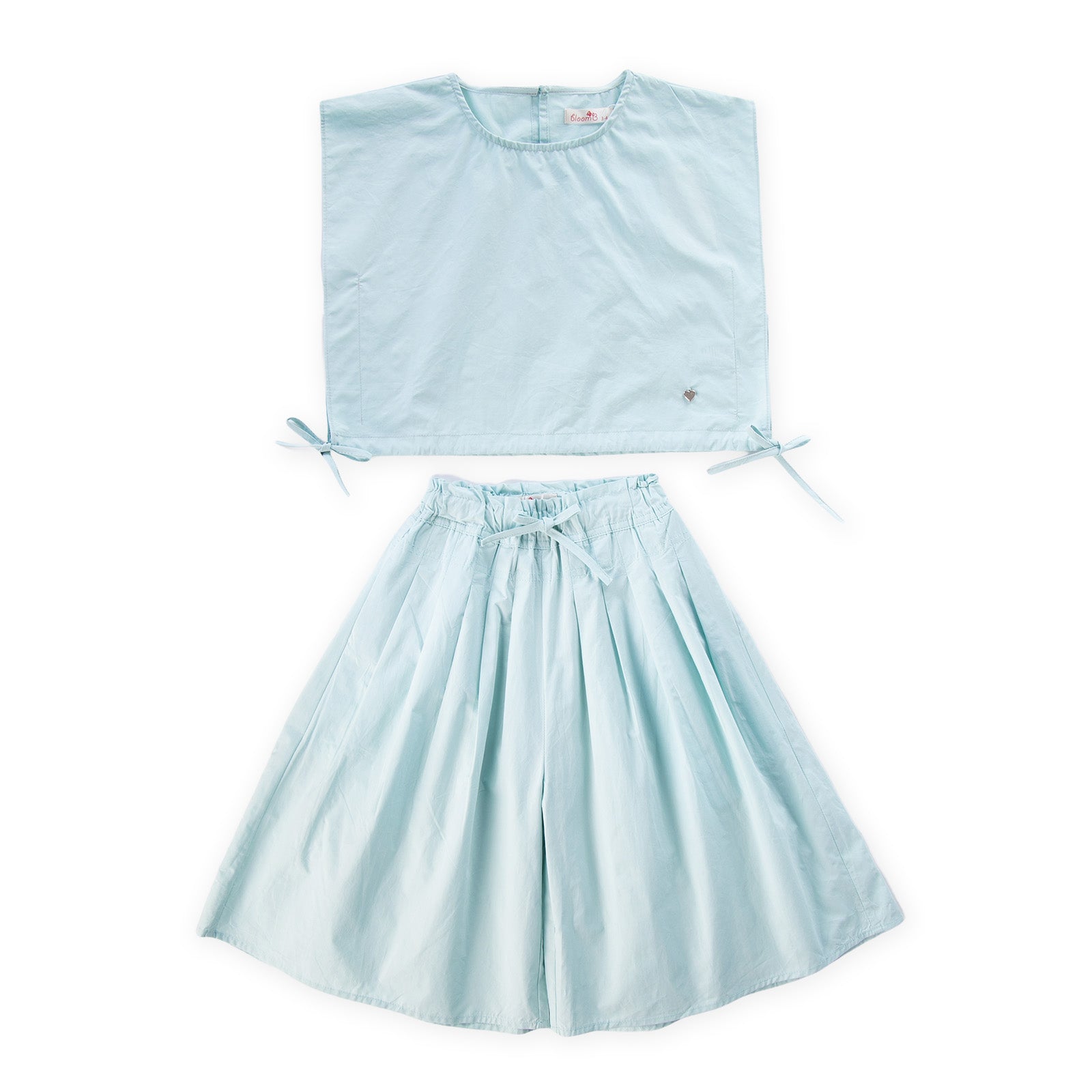 Amora Top and Skirt Blue Set